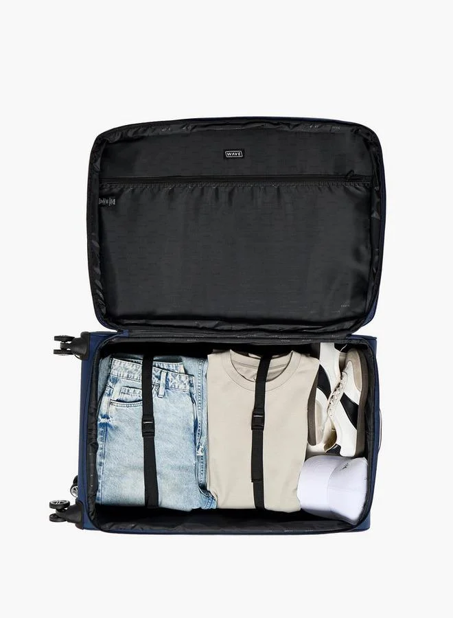 Wave NAVY Solid Softcase Trolley Bag With Retractable Handle  | Best Price UAE