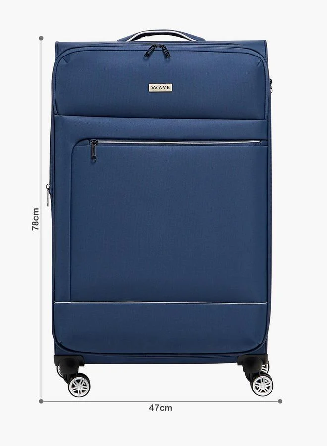 Wave Solid Softcase Trolley Bag With Retractable Handle