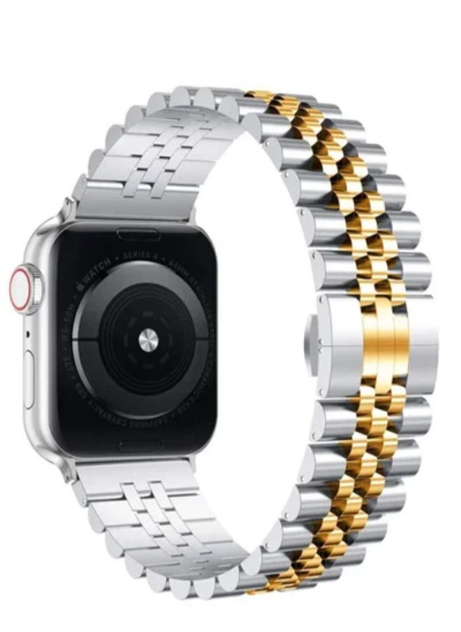 SHOPI - Replacement Band Compatible with Apple Watch 45mm / 44mm / 42mm, Stainless Steel Solid Strap Metal Bracelet for Apple Watch Series 7 6 5 4 3 3 - Image 1