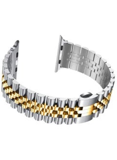 Replacement Band Compatible with Apple Watch 45mm / 44mm / 42mm, Stainless Steel Solid Strap Metal Bracelet for Apple Watch Series 7 6 5 4 3 3