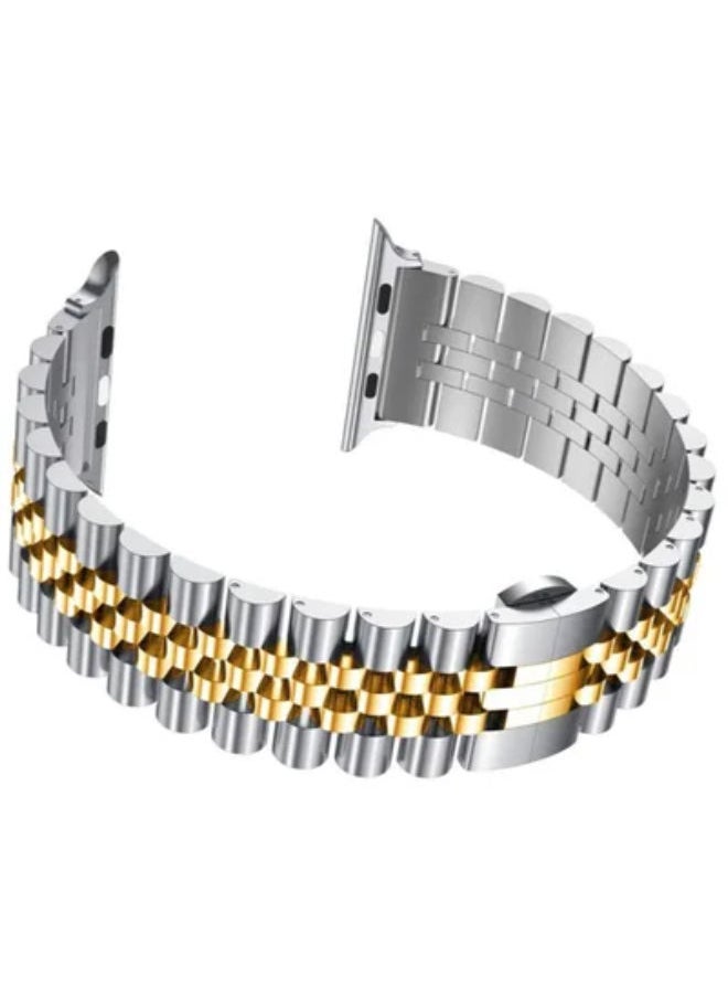 SHOPI - Replacement Band Compatible with Apple Watch 45mm / 44mm / 42mm, Stainless Steel Solid Strap Metal Bracelet for Apple Watch Series 7 6 5 4 3 3 - Image 1