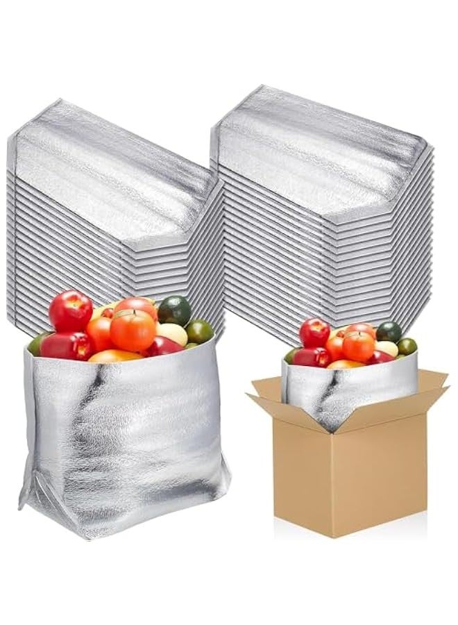 TRASSLE 20 Pcs Insulated Box Liners for Shipping 31x31x21cm Large Foil Reusable Insulated Bags for Lunch Box Shopping Bag Insulated Shipping Container Insulation Lining Waterproof Package Frozen Food  - Image 1