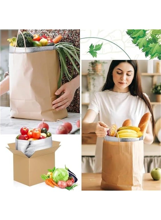 TRASSLE 20 Pcs Insulated Box Liners for Shipping 31x31x21cm Large Foil Reusable Insulated Bags for Lunch Box Shopping Bag Insulated Shipping Container Insulation Lining Waterproof Package Frozen Food  - Image 2