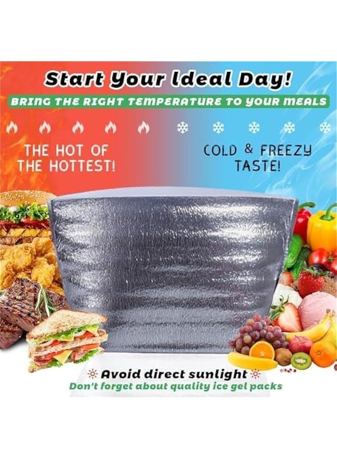 TRASSLE 20 Pcs Insulated Box Liners for Shipping 31x31x21cm Large Foil Reusable Insulated Bags for Lunch Box Shopping Bag Insulated Shipping Container Insulation Lining Waterproof Package Frozen Food  - Image 3