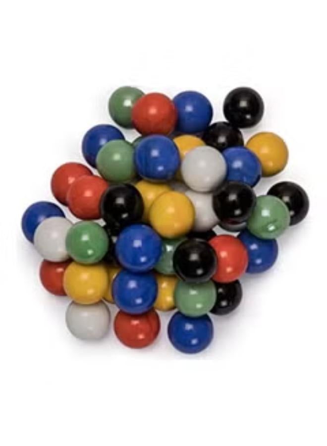 60-Piece Chinese Checkers Glass Marbles Set 3.35x3.35x2.17inch - Image 2