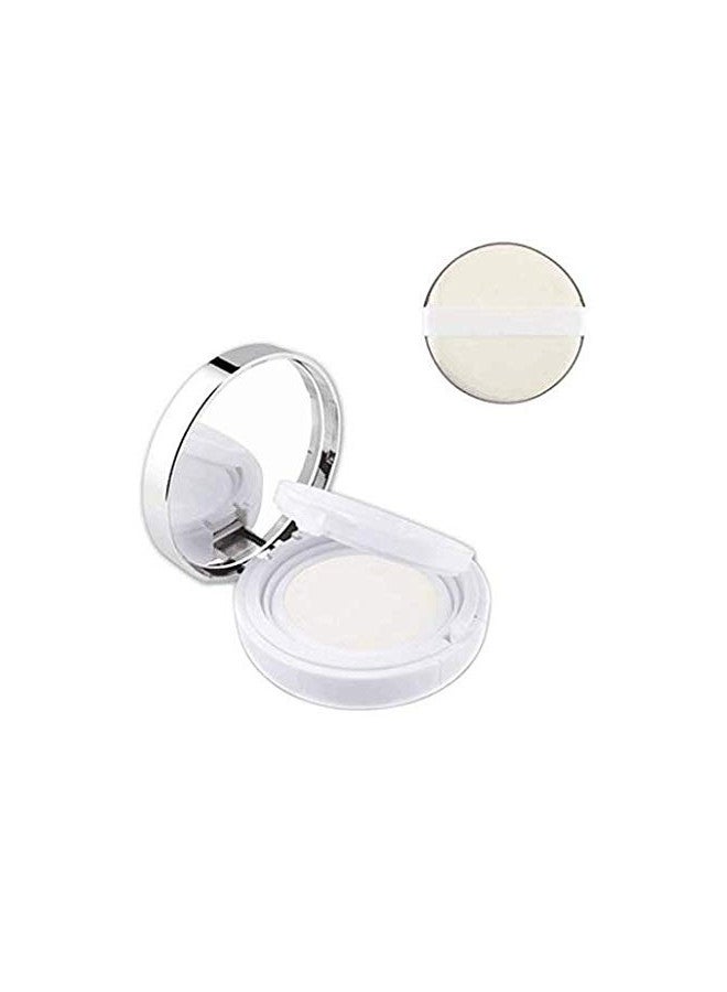 DNHCLL White Empty Luxurious Portable Air Cushion Puff Box BB Cream Container Dressing Case Powder Box with Air Cushion Sponge Powder Puff and Mirror(15ml,0.5oz)