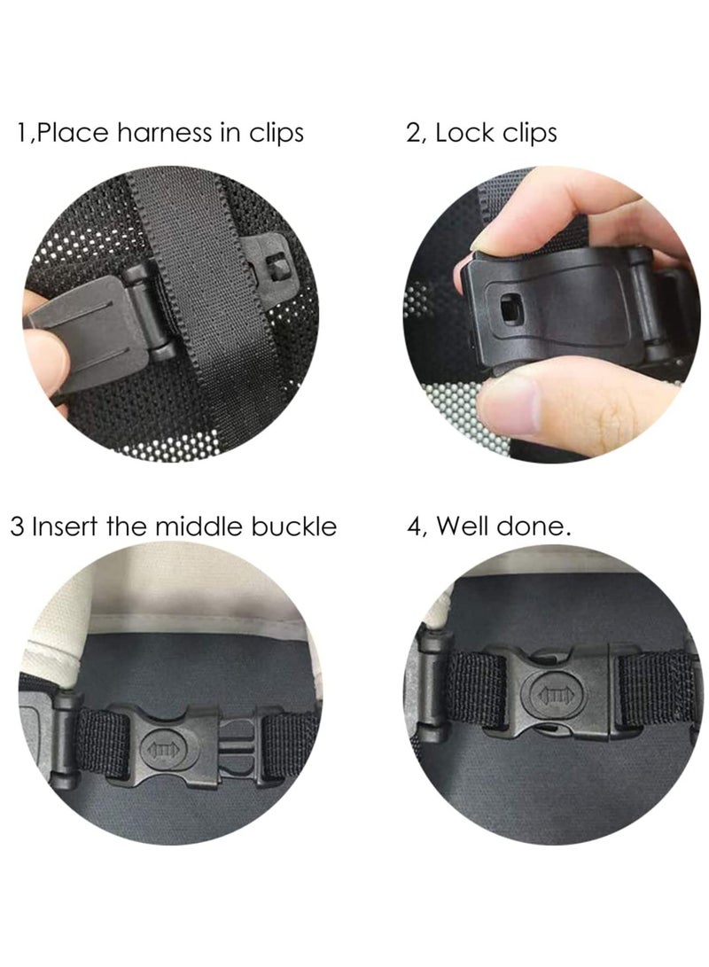 SOLARAE Universal Child Chest Harness Clip, Car Seat Safety Belt Clip Buckle, Anti-Slip Baby Chest Clip Guard Compatible with Seats, Strollers, High Chairs, Schoolbags, for 1.5-inch Width Harness - Image 3
