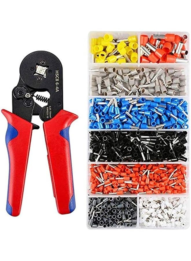 PROMASS promass 6-4 Self Adjustable Terminal Crimping Pliers Automatic Cable Wire Stripper Stripping Crimper Tools with 1200 Terminals  - Image 1