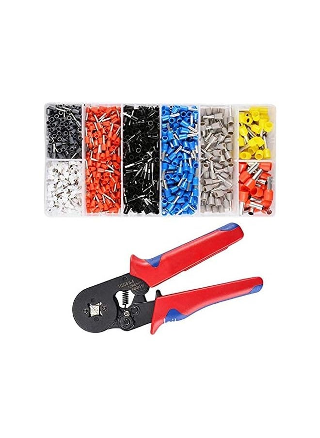 PROMASS - promass 6-4 Self Adjustable Terminal Crimping Pliers Automatic Cable Wire Stripper Stripping Crimper Tools with 1200 Terminals - Image 1