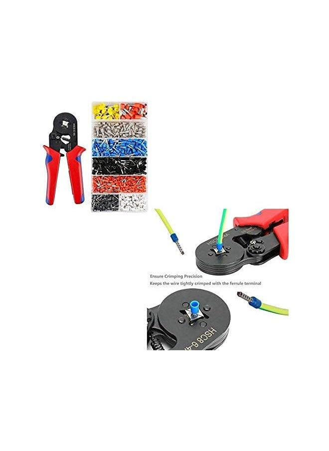 PROMASS promass 6-4 Self Adjustable Terminal Crimping Pliers Automatic Cable Wire Stripper Stripping Crimper Tools with 1200 Terminals  - Image 5