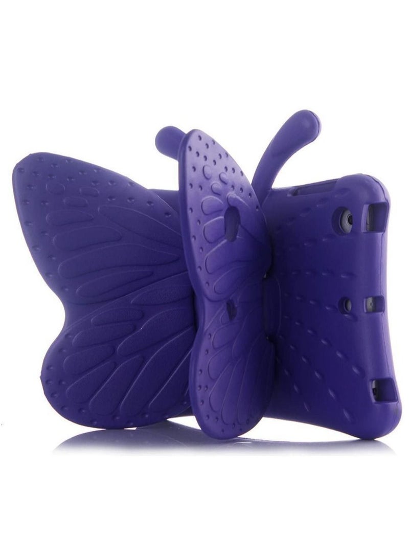 iPad 10.2 Case for Kids, iPad 8th 2020 Case, 3D Cute Cartoon Butterfly Cover Non-Toxic EVA Foam Wings Kickstand Kid-Proof Shockproof Bumper Girl Boy Gift for Apple iPad 7 8 Gen 10.2'' - Purple - Image 2