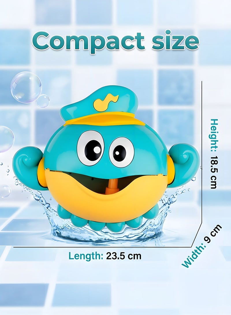 بيوينتي لعبة حوض الاستحمام للأطفال، آلة إنتاج فقاعات الماء بشكل أوكتوبوس، آلة إنتاج فقاعات الماء للحوض، لعبة حمام، آلية، آمنة ومريحة، لعبة حوض الاستحمام الموسيقية، للأطفال الرضع والفتيان والفتيات. - Image 3