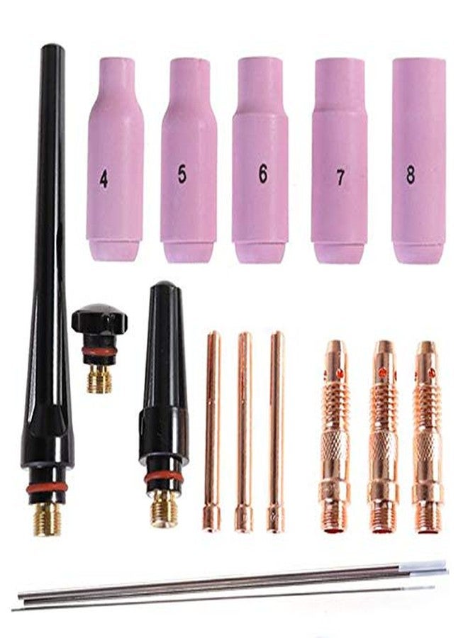 Alffun 17pcs welder TIG welding torch Collet Body nozzle kit Tungsten electrode for wp-17/18/26 TIG welding torch - Image 1