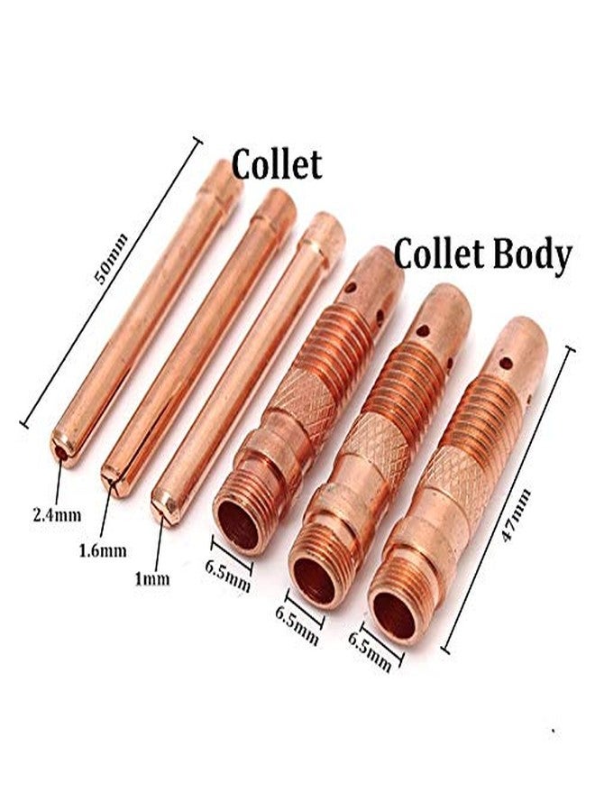 Alffun 17pcs welder TIG welding torch Collet Body nozzle kit Tungsten electrode for wp-17/18/26 TIG welding torch - Image 5