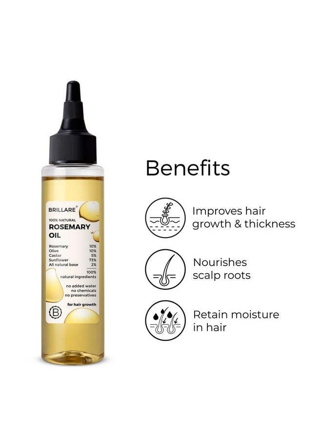 BRILLARE Rosemary Hair Oil For Hair Growth 100 Ml  - Image 4