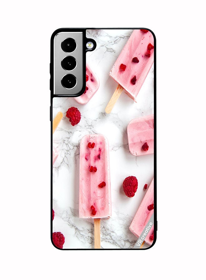 VR CREATIVE غطاء حماية لهاتف سامسونج جالكسي S21 FE 5G تصميم جولابي آيس كريم متعدد الألوان - Image 1
