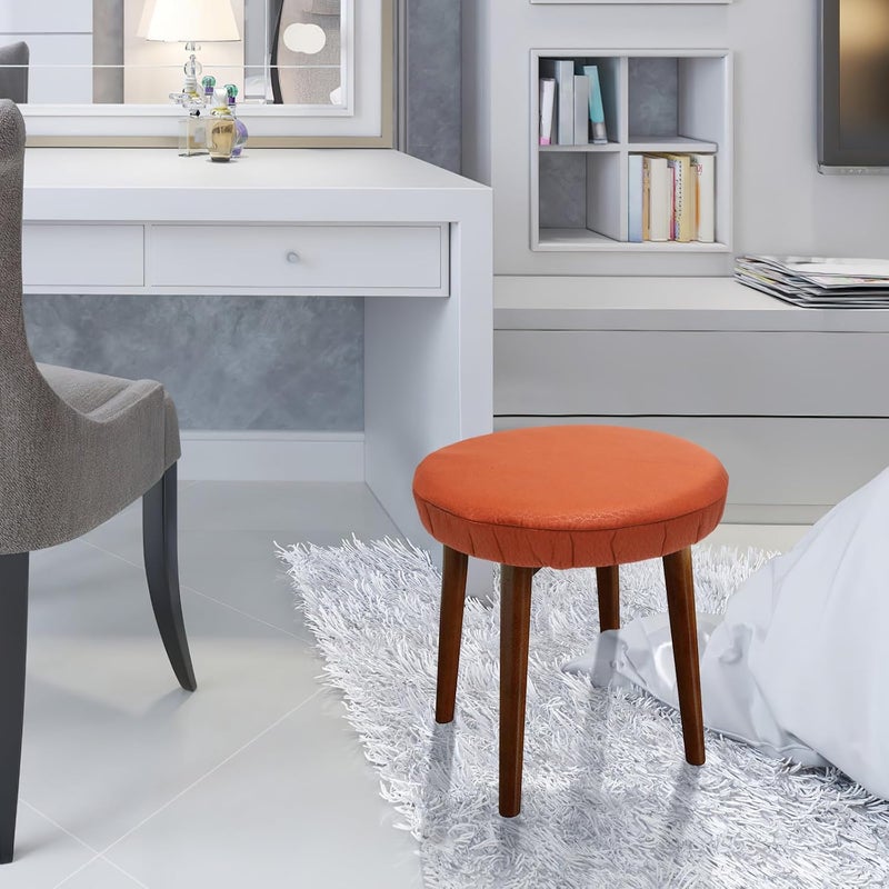 Alipis Bar Stool Seat Replacement Cover Round Stool Slipcover Elastic Stretch Protector Brown Fabric Diameter 30cm with 10cm Edge Suitable for Home Bar Kitchen Use - Image 5
