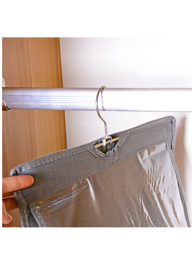 6 Pockets Hanging Handbag Organizer Dust Proof Storage Holder Bag for Wardrobe Closet, Set of 2 - Image 2