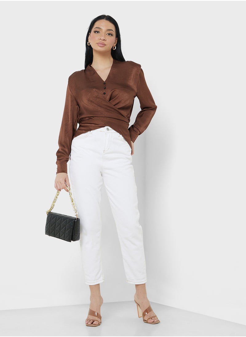 ELLA - Top With Waist Twist Detail - Image 1