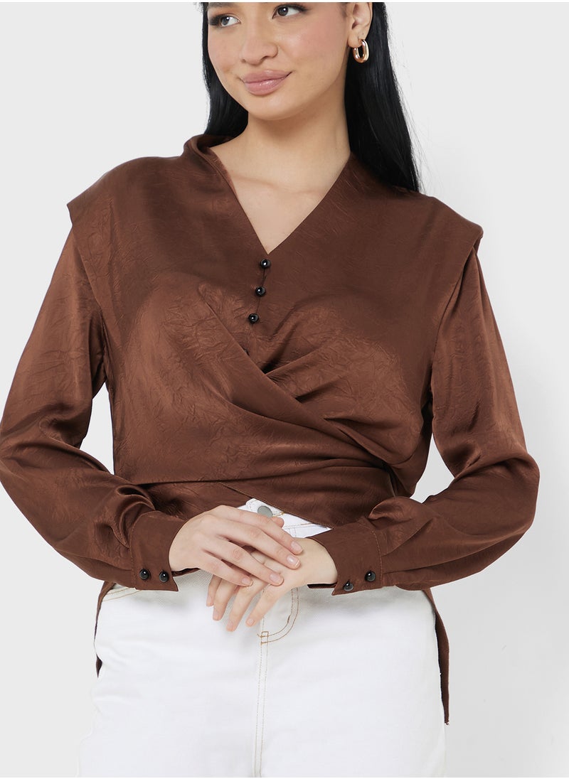 ELLA - Top With Waist Twist Detail - Image 1