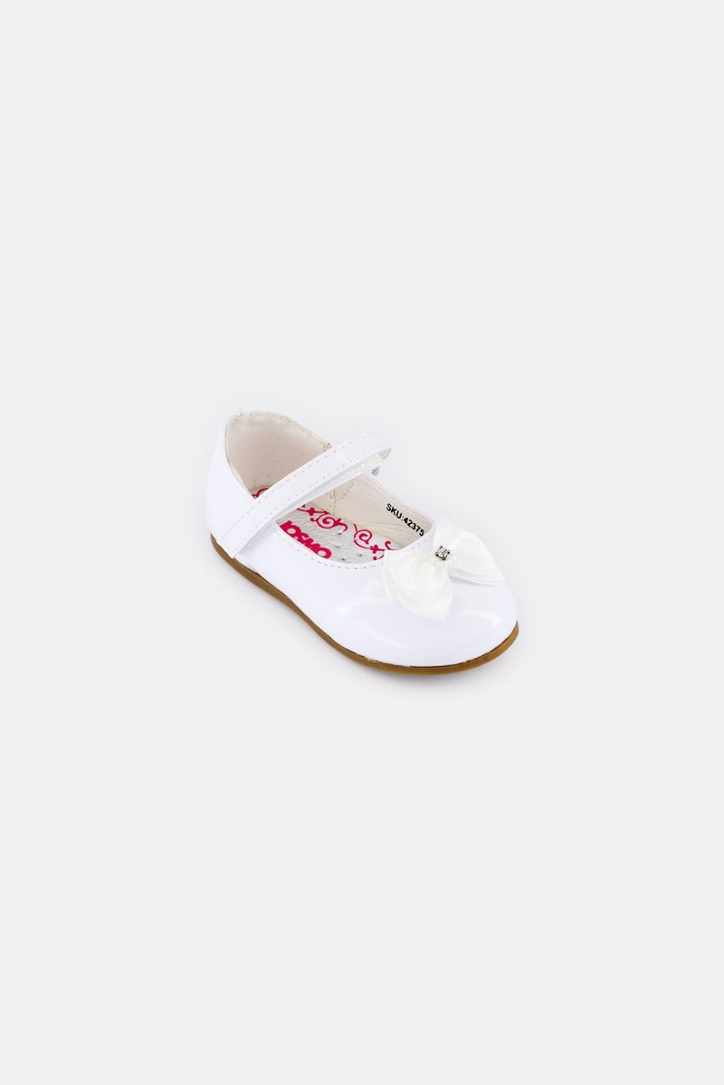 Josmo Toddlers Girl Velcro Closure Shoes, White - Image 1