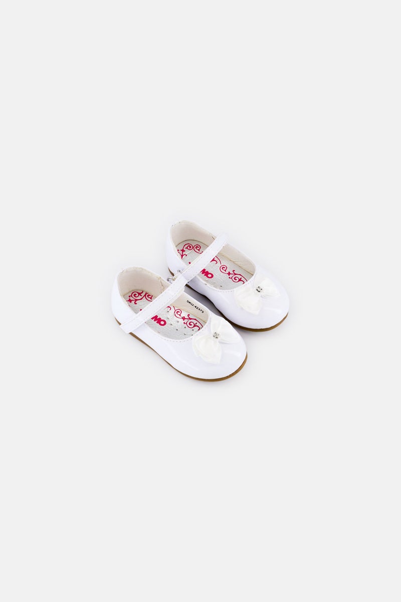 Josmo Toddlers Girl Velcro Closure Shoes, White - Image 4