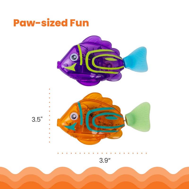 Catstages Meow-smerizing Fish Electronic Cat Toys, 2Pk, Replacement Pack for Meow-smerizing Fish Bowl, Multicolored - Image 5