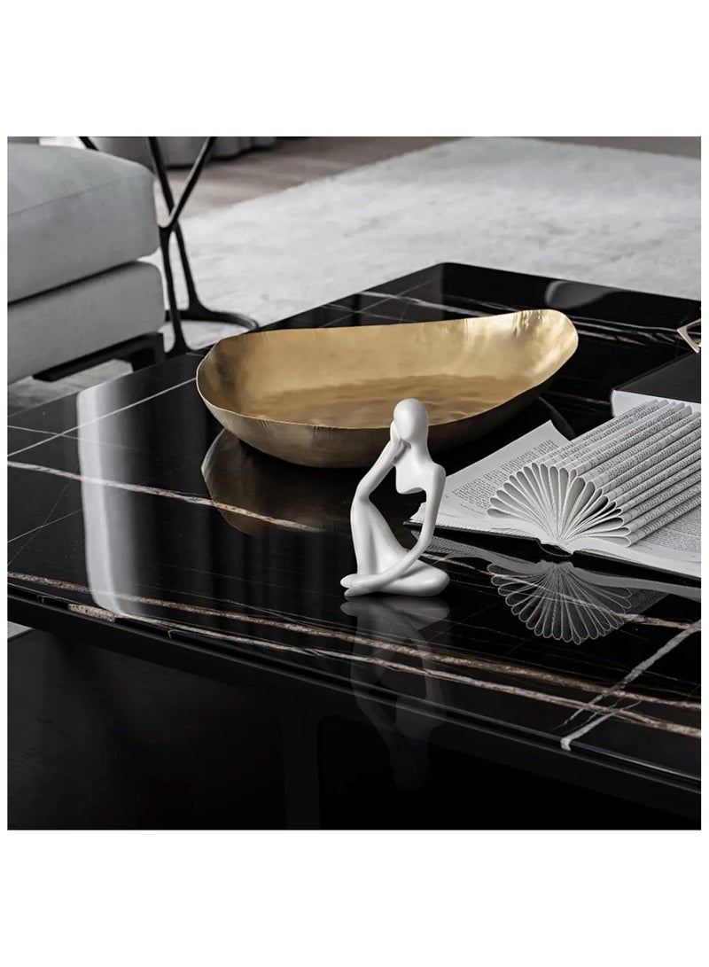 3-Piece White Statue Decor, Thinker Abstract Art Resin Sculpture for Home, Living Room, Office Decoration - Image 5