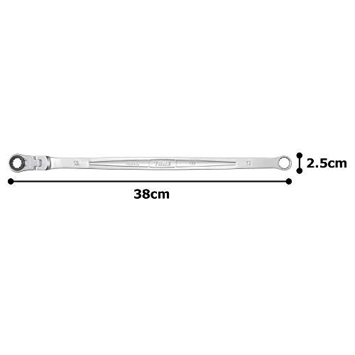 TONE Ratchet Ring Wrench Long Flex Head RMA-13L 13mm - Image 5
