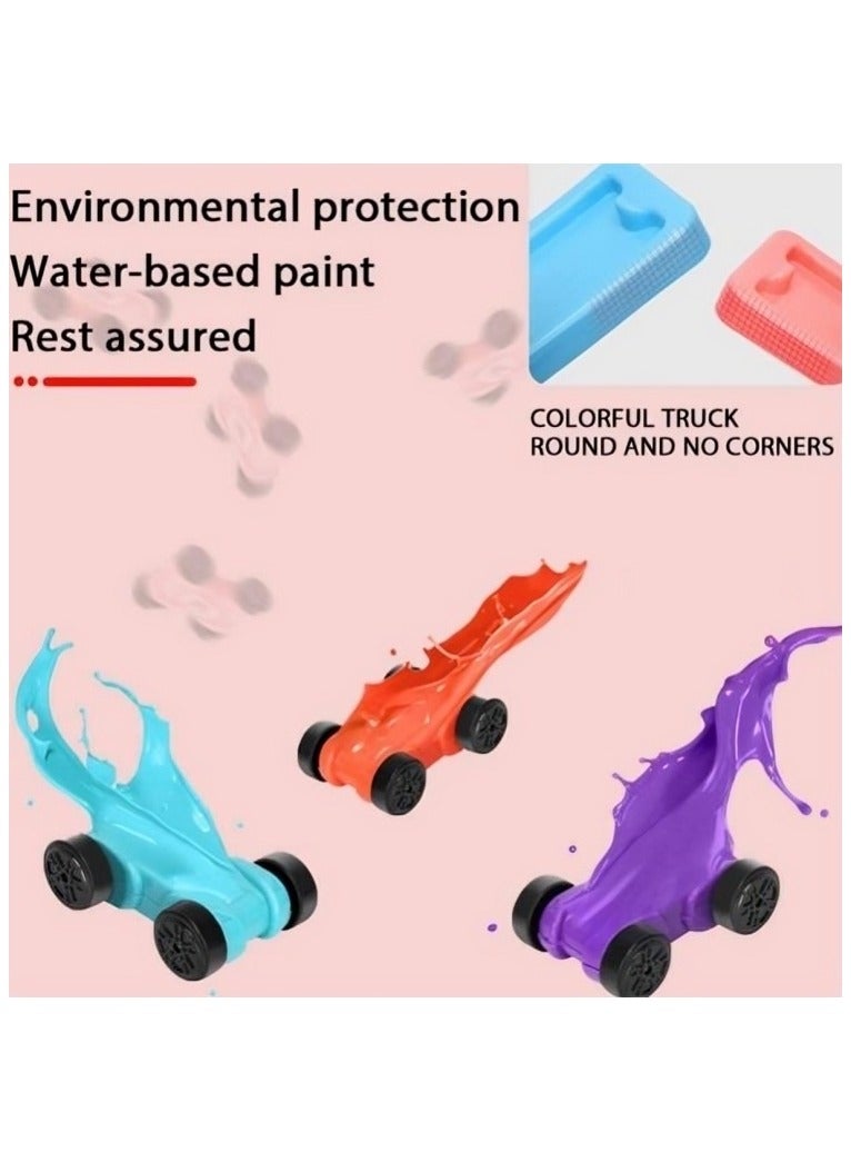 Skills Montessori Building Toys for Toddler, Early Education Racing Zig Zag Car Slide Interactive, Race Track Car Ramp Racer with 6 Plastic Ramps and Mini Racing Cars with Garage Design Great Gift  - Image 3