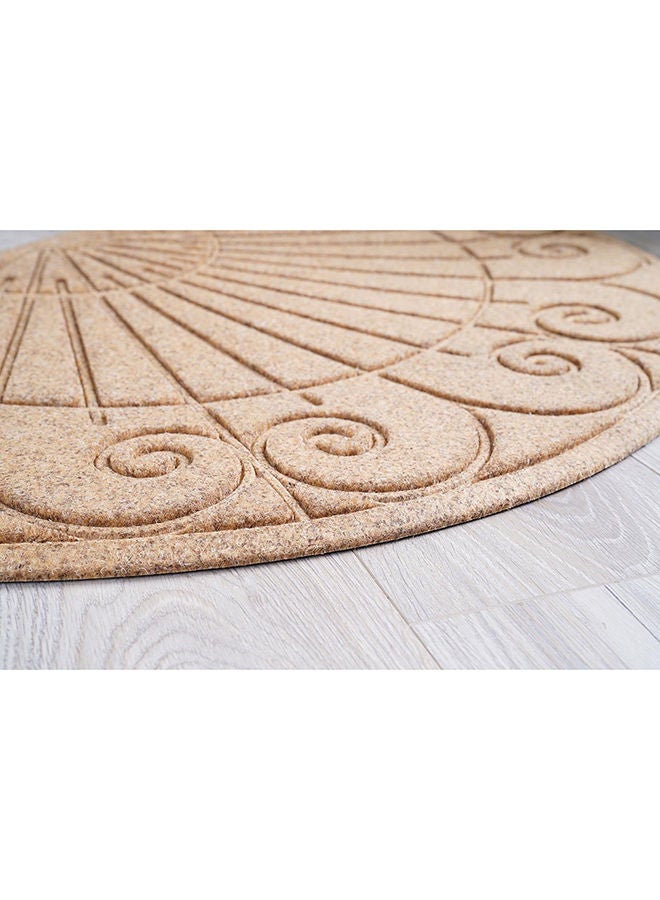 Pan Home سجادة باب فيجا نصف دائرية 60×100 سم طبيعية - Image 3