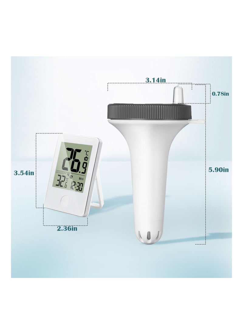Excefore - Wireless Pool Thermometer, Floating Easy Read Digital Pool Thermometer with IPX7 Waterproof, for Swimming Pools, Hot Tubs, Small Ponds, Aquariums - Image 1