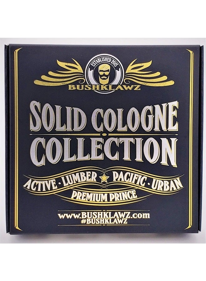 BushKlawz Premium Prince Solid Cologne 1 oz Variety Gift Set Alcohol Free Natural Concentrated Full Size Travel Friendly Tins Men's Fragrance 4 Manly Scents to Satisfy all Types of Viking Cannon Black Prime - Image 3