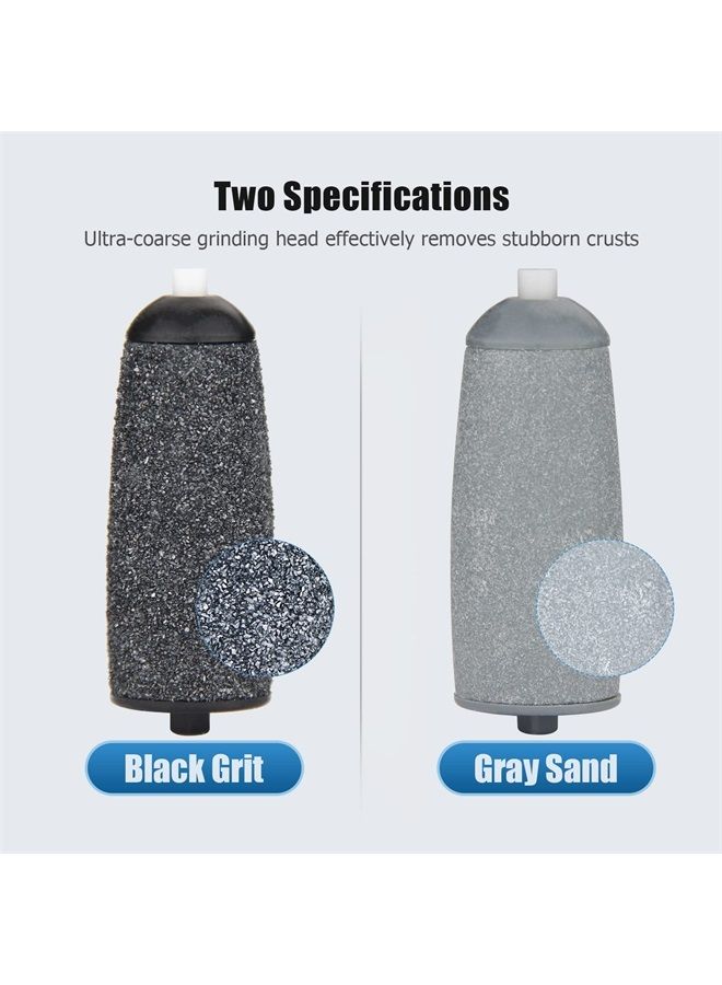 Ancable Replacement Heads for Flawless Pedi, Replacement Roller Refills Heads Compatible with Finishing Touch Flawless Pedi Electric Tool File, 6-Pack ( 3 Black Coarse and 3 Gray Fine ) - Image 2