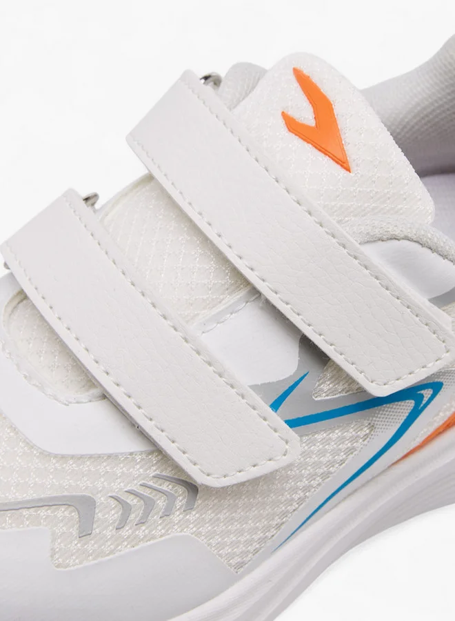 Dash Panelled Sports Shoes with Hook and Loop Closure