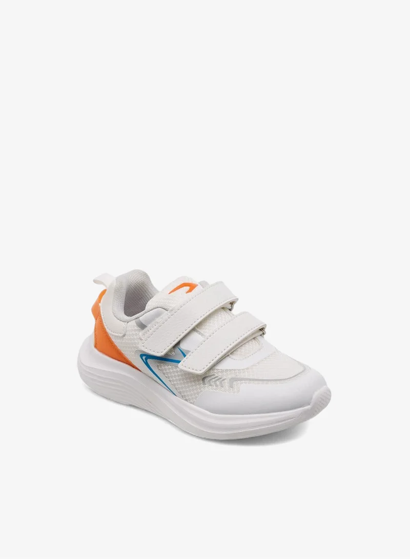 Dash Panelled Sports Shoes with Hook and Loop Closure