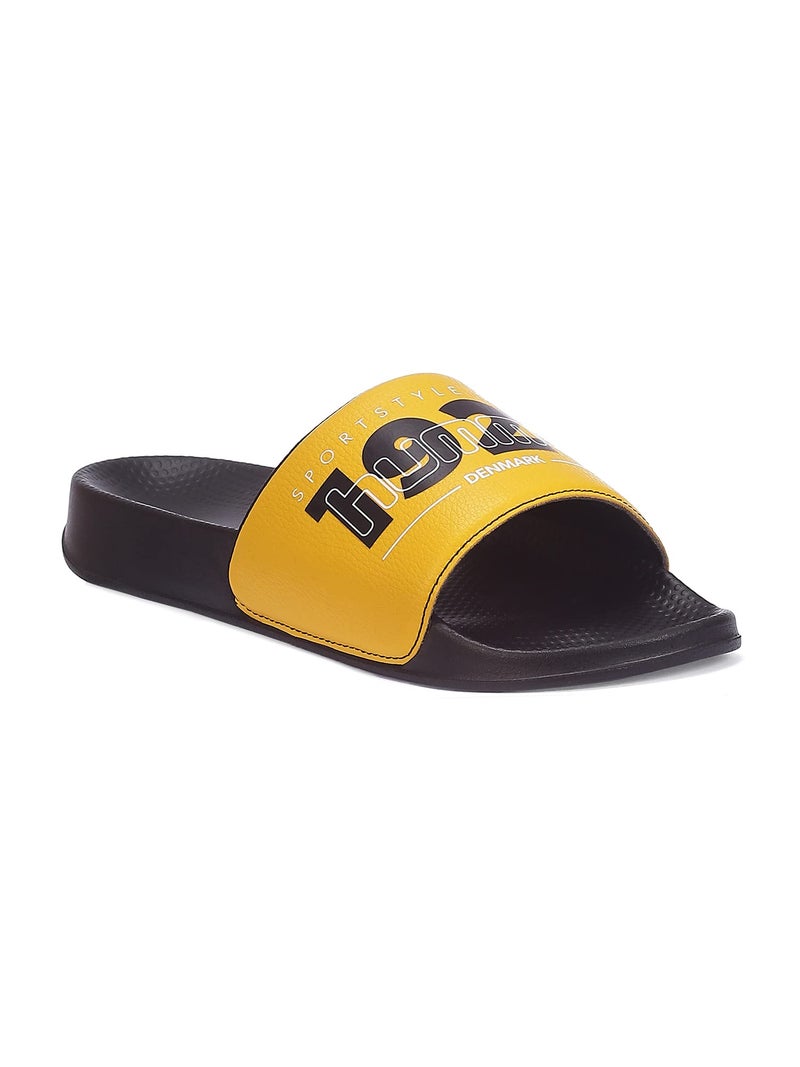 hummel TREFF MEN SLIDERS Comfortable Cushioned Sole Arch Support Durable Lightweight Flexible Trendy Style Flip flops and Slippers Slides for Men Daily use Chappal - UK 7 - Image 1