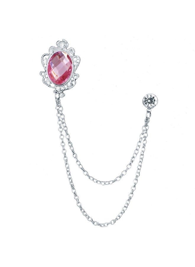 Shougu Versatile Temperament Personality Gemstone Tassel Chain Suit Brooch