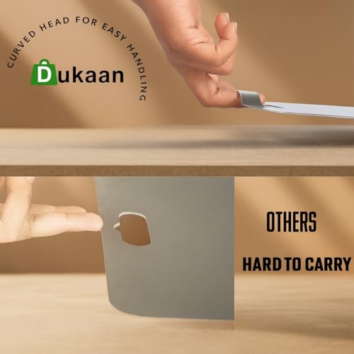DUKAAN Premium 304 Stainless Steel Chopping Board for Kitchen with Built-in Handle & Curved Head – Heavy Duty Non-Slip Chopping Board for Meat, Fruits & Vegetables | Hygienic, Durable & Knife-Safe (10 * 14) - Image 3