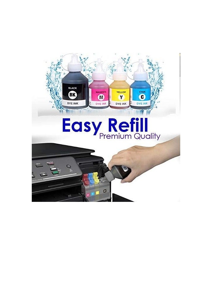 Terabyte زجاجة حبر GI-40 PGBK/C/M/Y (عبوة 4) حبر أسود صبغي أزرق سماوي أرجواني أصفر متوافقة مع GI 40 بديل زجاجة حبر متوافقة مع PIXME G6040 G5040 GM2040 G7040 GM4040 - Image 3