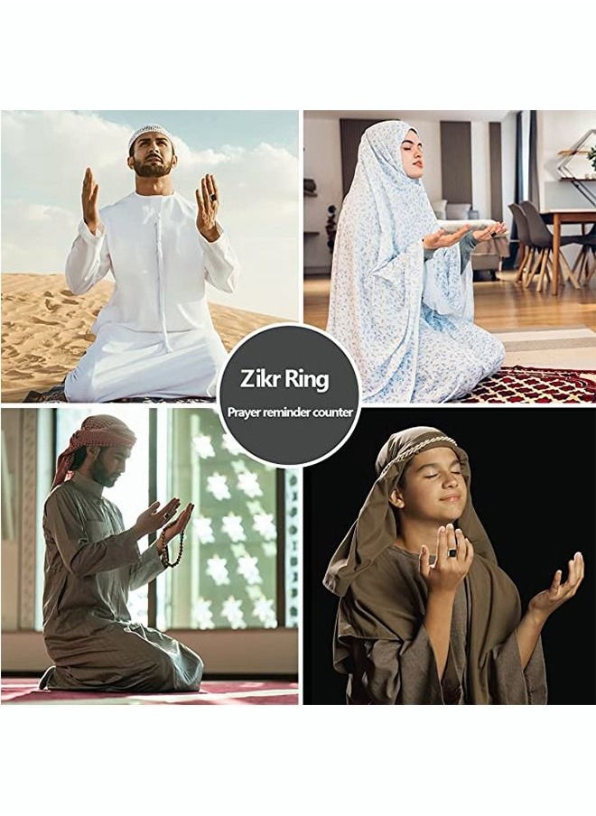 ماركة غير محددة - حلقة ذكية iQibla Zikr1 Lite للمسلمين عداد تسبيح مع تذكير اهتزازي تذكير بوقت الصلاة بلوتوث مقاوم للماء 20 مللي متر - Image 1