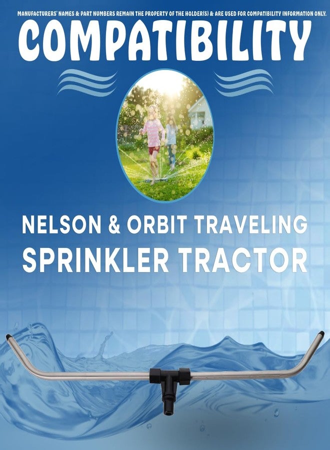 Poolzilla (1 Pack) Sprinkler Arms & Tee Replacement Assembly - Compatible with Nelson & Orbit Traveling Sprinkler Tractor - Aluminum Arms and Tee Sprinkler Repair Kit - Image 3