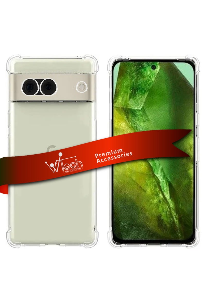 Wtech TPU Bumper Corners With Hard PC Case Cover For Google Pixel 8a 5G 2024 Clear - Image 1