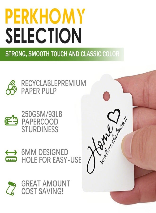 PH PERKHOMY 180 Pcs Kraft Paper Gift Tags with String, Blank Price Tags for Gifts Crafts Wedding Christmas, White - Image 3