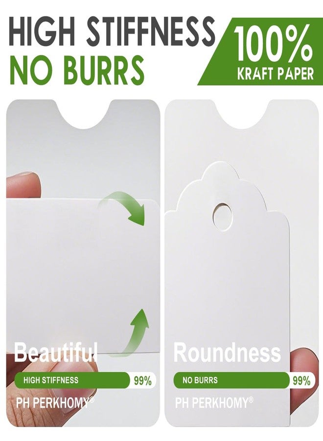 PH PERKHOMY 180 Pcs Kraft Paper Gift Tags with String, Blank Price Tags for Gifts Crafts Wedding Christmas, White - Image 5
