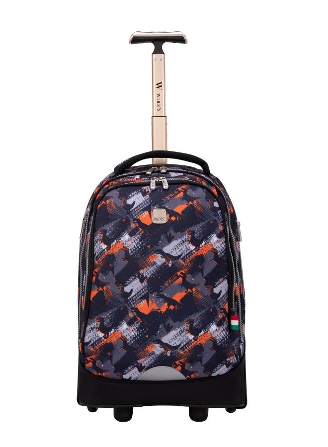 Wires 3 Piece Kids School Trolley Bag laptop compartment Big Wheels With Lunch bag u0026 Pencil Case - Image 2