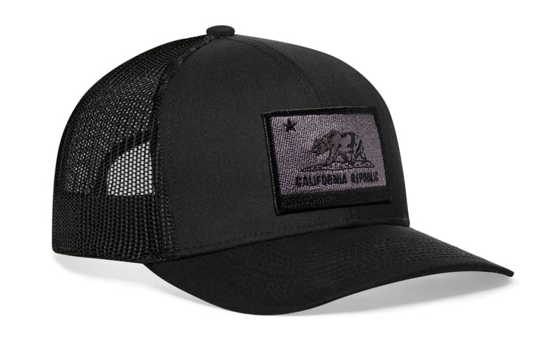 HAKA California Flag Black Trucker Hat â€“ Tactical California Mesh Snapback Cap for Men, & Women Golf Baseball Dad Hat - Image 1