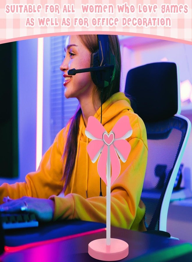 Kingdder حامل سماعات كينغدر الوردي على شكل قوس - زينة لطيفة من الخشب - ملحقات سماعات - هدايا للاعبات المراهقات والنساء - هدايا عيد الميلاد للألعاب لصديقة أو موظفة أو زوجة - غرفة الألعاب - مكتب العمل - Image 5