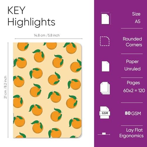 Sketchfab A5 Handy Diary notebook Unique Stationery items, Easy to Carry Unruled, Plain Cute Set of 2 for Writing, Notes, Notebooks - Journal Diary book (Hello Have a Nice Day - Yellow) - Image 3