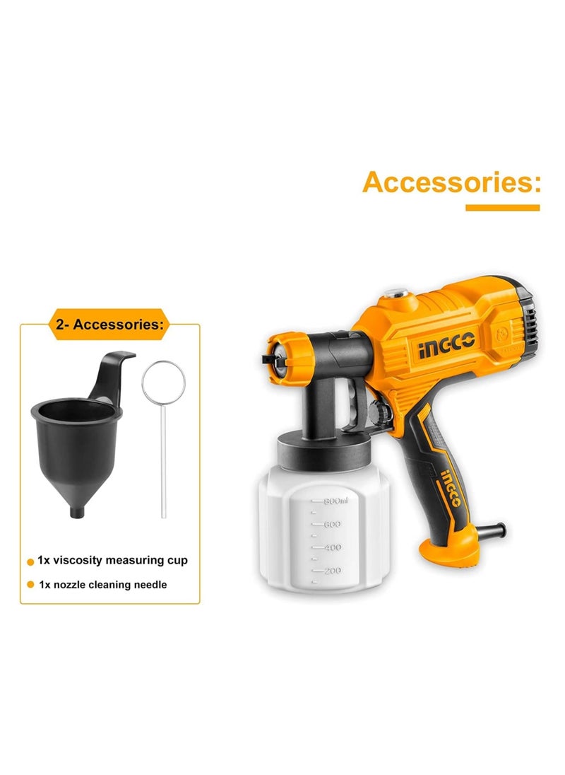 INGCO INGCO Lithium-Ion Electric Spray Gun – Adjustable Pressure, Lightweight, Ideal for Painting Walls, Furniture, and More  - Image 3